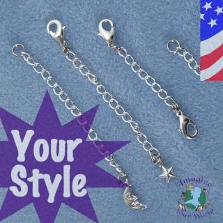 SILVER PLATED /Tone Safety or EXTENDER CHAIN Custom Handmade Your 