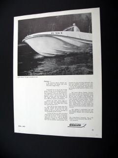 Boston Whaler Outrage Prototype Boat on Trials 1970 print Ad 