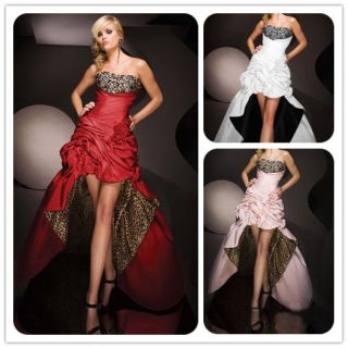 Stock Leopard Wedding Evening Dress Prom Ball Gown Size* 6 8 10 12 14 