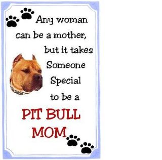 Pit Bull Mom Refrigerator Magnet Pitbull