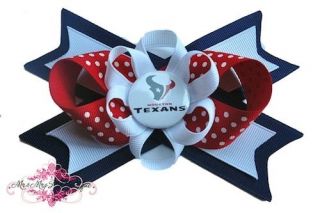 Houston Texans Baby Hair Bow on Headband Baby Toddler NFL