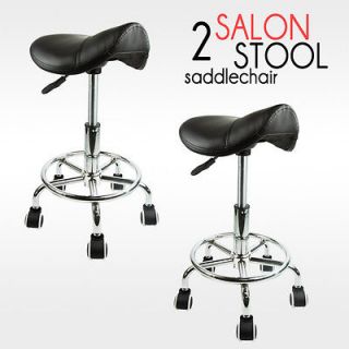   Saddle Working Stool Doctor Dentist Salon Spa Office Chair PU Leather