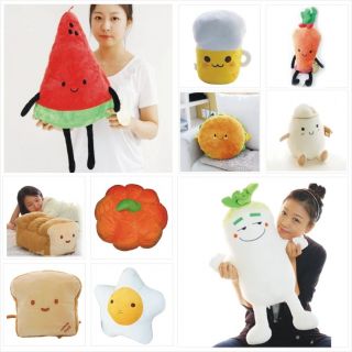 various cute decoration cotton food cushion plush toy gift pillow