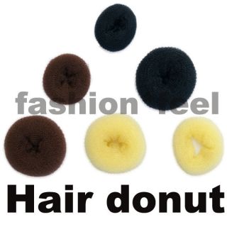   *** hair donut bun ring shaper maker black brown blonde large small