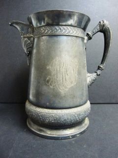 Rare Antique Victorian Meriden Brittania Silverplate Ceramic Insulated 