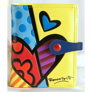 Romero Britto Small Wallet Yellow Heart by Giftcraft