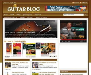   How To Play Guitar Niche Website Blog For Sale   Make Money Online
