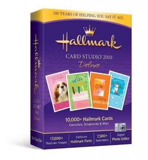 Hallmark Card Studio DELUXE 2010 XP VISTA WINDOWS 7