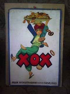 WW II era German Sign XOX Butter Keks Cookie Advertising Sign