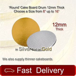  Cake Board Drum Silver, Gold 8 9 10 1112 13 14 15 16 Cake 