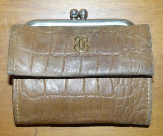 Vintage alligator grain cowhide Lady Buxton coin purse wallet
