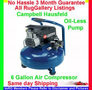CAMPBELL HAUSFELD 6 GALLON AIR COMPRESSOR HM750099AV 125 max PSI 