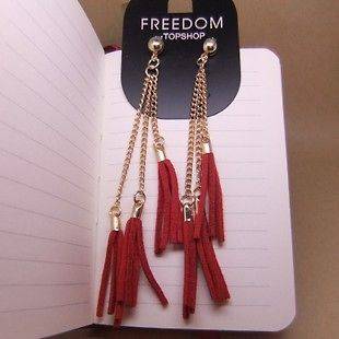 E389 FREEDOM at TOPSHOP Long Red Tassels Suit for Cocktail Dress 