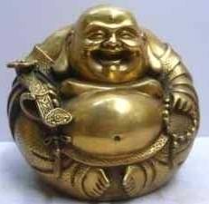 of copper Buddha laughing Buddha Statues