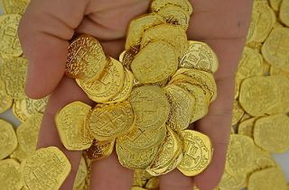   10,000   SHINY GOLD TOY PIRATE TREASURE COINS DOUBLOONS LOWEST PRICE