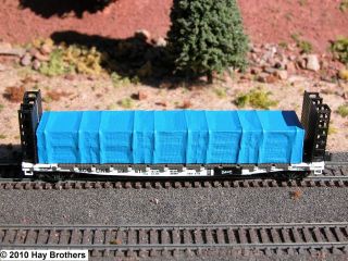 TARP COVERED BUILDING MATERIALS LOAD for flatcars (Colors Vary)  by 