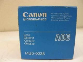Canon Micrographics AO6 MGO 0238 Microfiche Reader AO6 Micro Lens