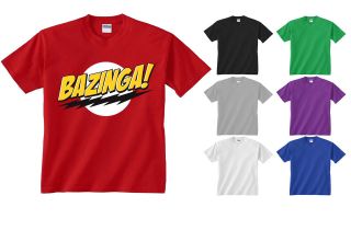   Kids Bazinga Big Bang Theory Sheldon Slogan Funny T shirt NEW Age 5 14
