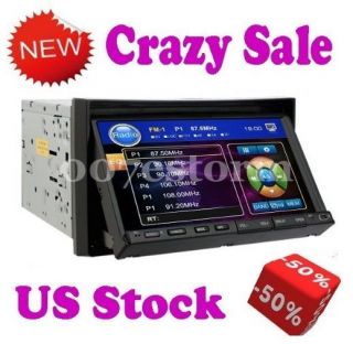 LCD Touch Screen DVD/CD/SD/USB Car Deck Player RDS Radio 2 Din 