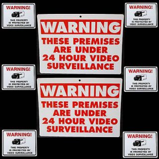 WARNING VIDEO CCTV SECURITY SURVEILLANCE CAMERAS IN USE STORE SIGNS 