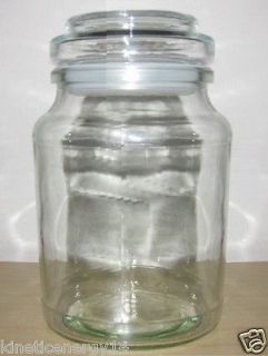 Large Glass Jar AirTight Candy Jam Pickle Preserve Wedding Vintage 