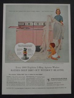 VINTAGE 1960 ADVERT Frigidaire Agitator Washing Machine