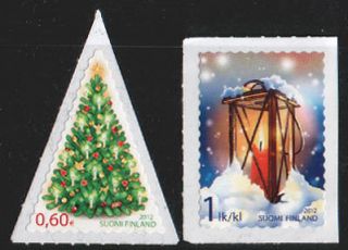 Finland 2012 Christmas Stamps, Christmas Tree, Lantern (2), MNH
