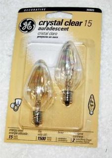 12 GE Auradescent Flame Shape Candelabra Chandelier Light Bulb 15 Watt 