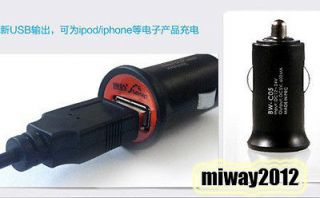 Black Mini USB Universal Bullet Car Charger Adapter For iPhone4  