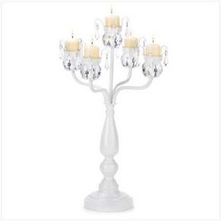 Shabby French Chic White Candelabra prims Simply Sweet