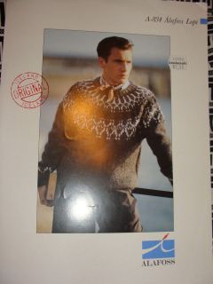 ALAFOSS LOPI KNITTING PATTERN 834 MENS ICELANDIC CARDI