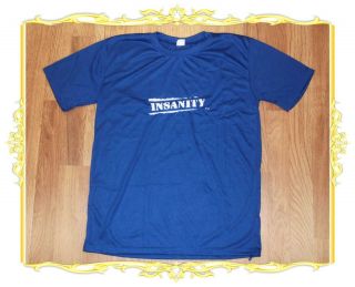  * NOT DVD * INSANITY ULTIMATE WORK OUT CARDIO FITNESS T SHIRT * NEW