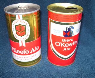 Keefe Ale~Canada~2 Beer Cans~Straight Steel~12 Oz.