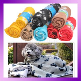 Hot Sell Pet Dog Cat Paw Prints Fleece Couture Blanket Mat Design 