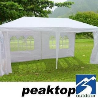 10 x 20 White Gazebo Party Tent Canopy with Side Walls