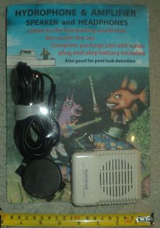 HYDROPHONE & AMPLIFIER & SPEAKER,HEAR,whales,dolphins,fish sounds POOL 