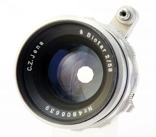 Vintage Zeiss Biotar 5.8cm 58mm F/2 Lens Exakta Mount Internal Dust 
