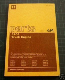 CAT Caterpillar 3208 Truck Engine Parts Manual Book GM