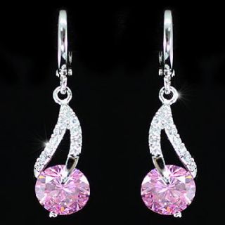 Dangle 2 Carat Pink Sapphire Earrings SE302