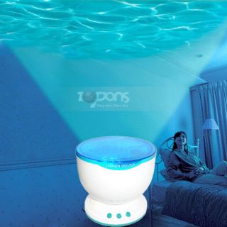 Ocean Sea Amazing Daren Waves Night Light Projector mini Speaker Lamp 