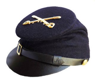 AMERICAN CIVIL WAR UNION CAVALRY FORAGE CAP HAT WITH METAL BADGE LARGE 