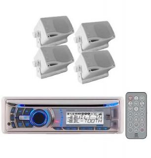   Marine Indash CD  AM/FM USB WB Radio Player 4 White Box Speakers