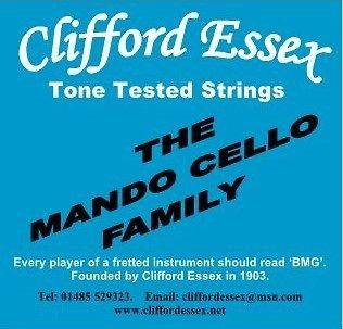 MANDO CELLO STRINGS. BALL/LOOP ENDS. FINEST PHOSPHOR BRONZE ON A HEX 