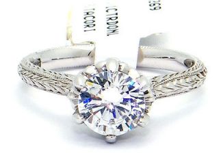 Platinum Tacori Solitaire Diamond Engagement Ring 3001