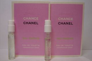2x Chanel Chance EAU FRAICHE EDT Spray Sample Perfume 0.05oz NEW