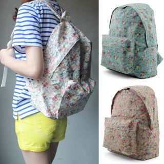 Unihood New Womens Cute Small Flower Floral Backpack Girls School Bags 