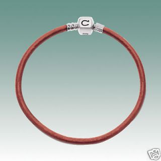 Authentic Chamilia Bracelet Persimmon Leather 7.1in/18cm RETIRED 