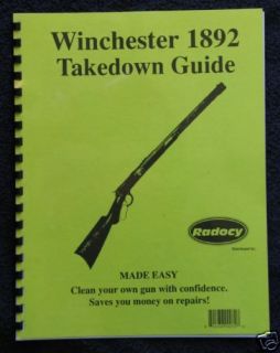 Winchester 1892 Rifles Assembly Dis.Guide Radocy