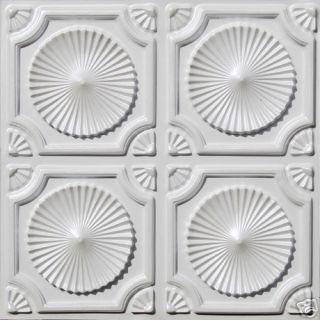 106 White Matt Faux Tin Decorative Ceiling Tiles~*~