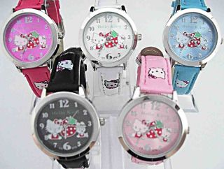 pc Student Hello Kitty wrist watch Child 5 Color Lot of Mix 